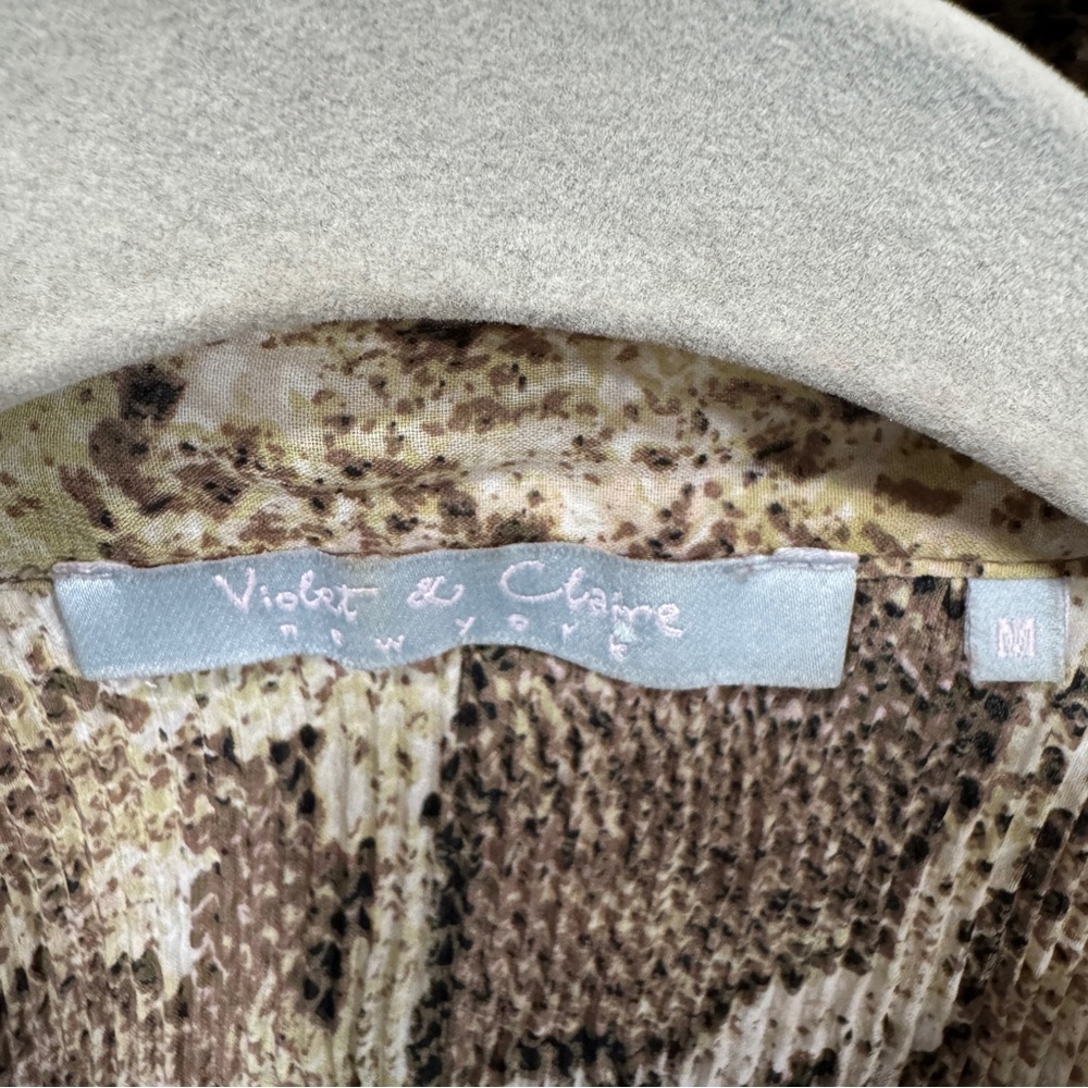 Vintage Python Snake Print Ruffle Blouse Bell Sle… - image 2